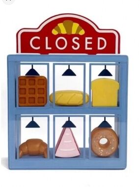 Target Bullseye Playground Bread Shop Bakery Wooden 8 pc Light Up Play Set, New!